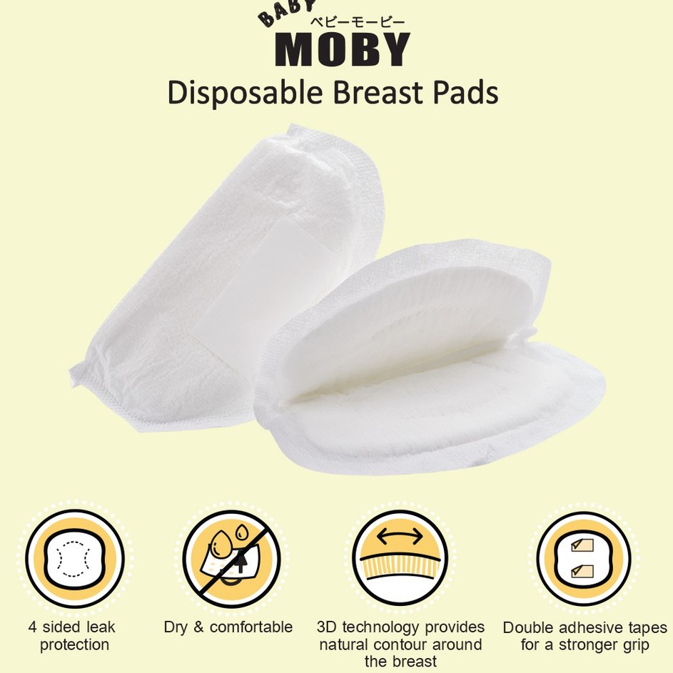 Bịch miếng thấm sữa moby baby thoáng khí 60 miếng bịch - ảnh sản phẩm 3