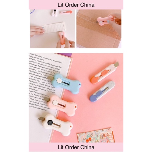 LIT Dao rọc giấy cute hình xương chó dao cắt washi tape