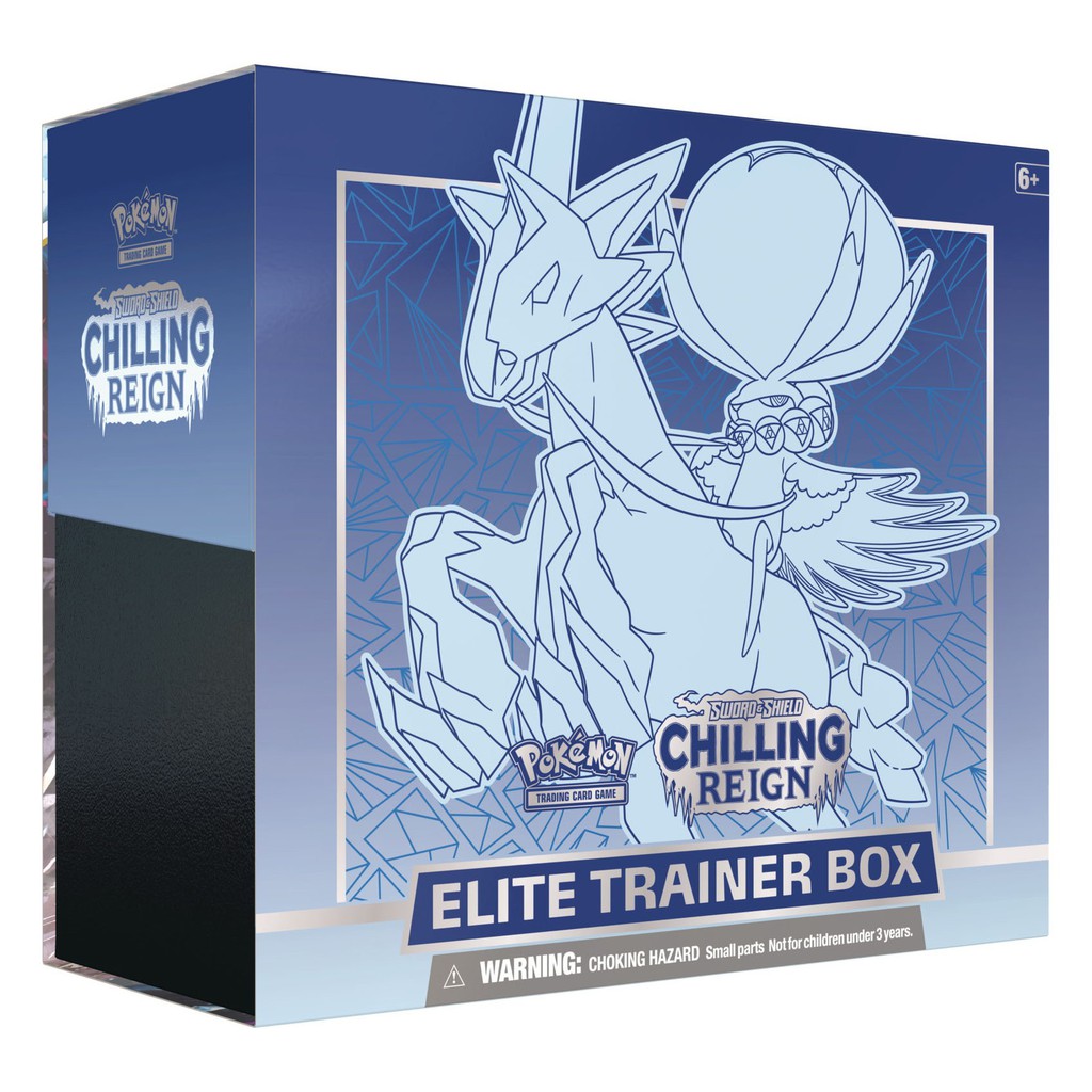 [Mua 2 box fix] Hộp bài pokemon tcg Elite trainer box Chilling Reign (ETB) Shadow rider / Ice rider Calyrex chính hãng