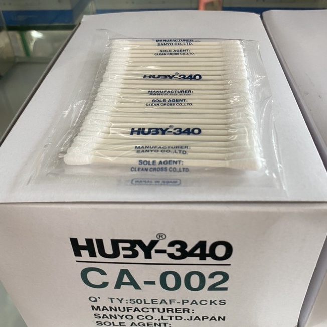 Tăm bông phòng sạch Huby 340 CA002,CA003,BB001,BB002,BB003,BB012,BB013 dùng để vệ sinh bản mạch