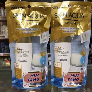 Kem chống nắng SUNLAY SKIN AQUA dưỡng da trắng mịn( hàng mới về kèm tặng)