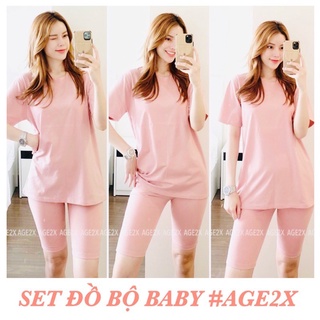 Áo thun trơn Hồng nude AGE2X