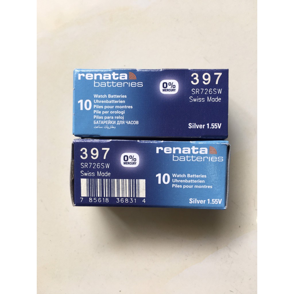 hộp 10 viên pin dồng hồ Renata 397 SR726SW 397 SR726SW