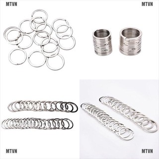 Bộ 100 móc inox tròn dùng để làm móc chìa khóa DIY