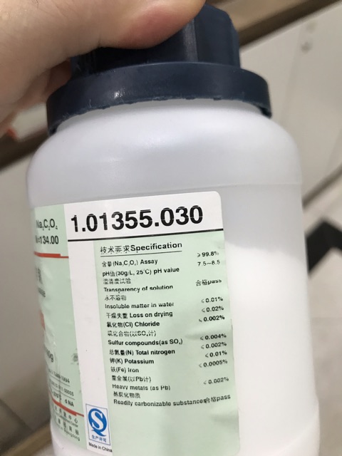 Sodium oxalate Xylong CAS 62-76-0 Na2C2O4 lọ 500g natri oxalat