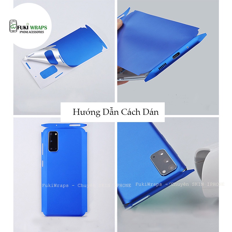 [10 MÀU] Tấm Dán Skin Nhôm Xước Full Viền Dành Cho Samsung Note 20 , Note 20 Plus , Note 20 Ultra FukiShop