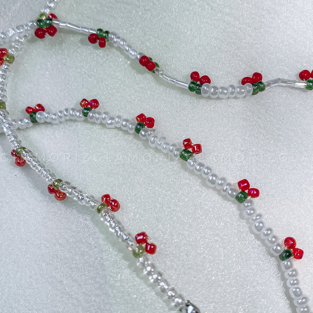 | Vòng tay 🍒 𝘿𝙐𝙇𝘾𝙄𝙀 𝘾𝙃𝙀𝙍𝙍𝙄𝙀𝙎 🍒 | siu xinh đáng iu - Made by Glamorizzz