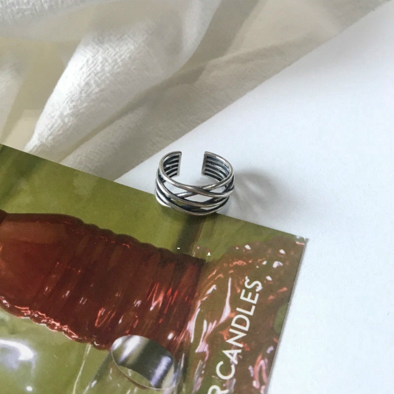 Nhẫn nhiều lớp phong cách retro sành điệu