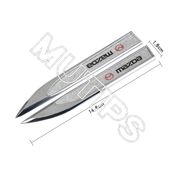 Set 2 Miếng Dán Logo Bằng Kim Loại Đính Đá Trang Trí Cửa Xe Hơi Mazda 2 3 CX5 CX30 CX8 CX3 Mazda2 6 5 bl gp