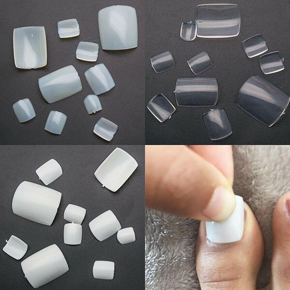 Móng Chân Giả Màu Trắng Trong Suốt Bằng Acrylic BERNARDO