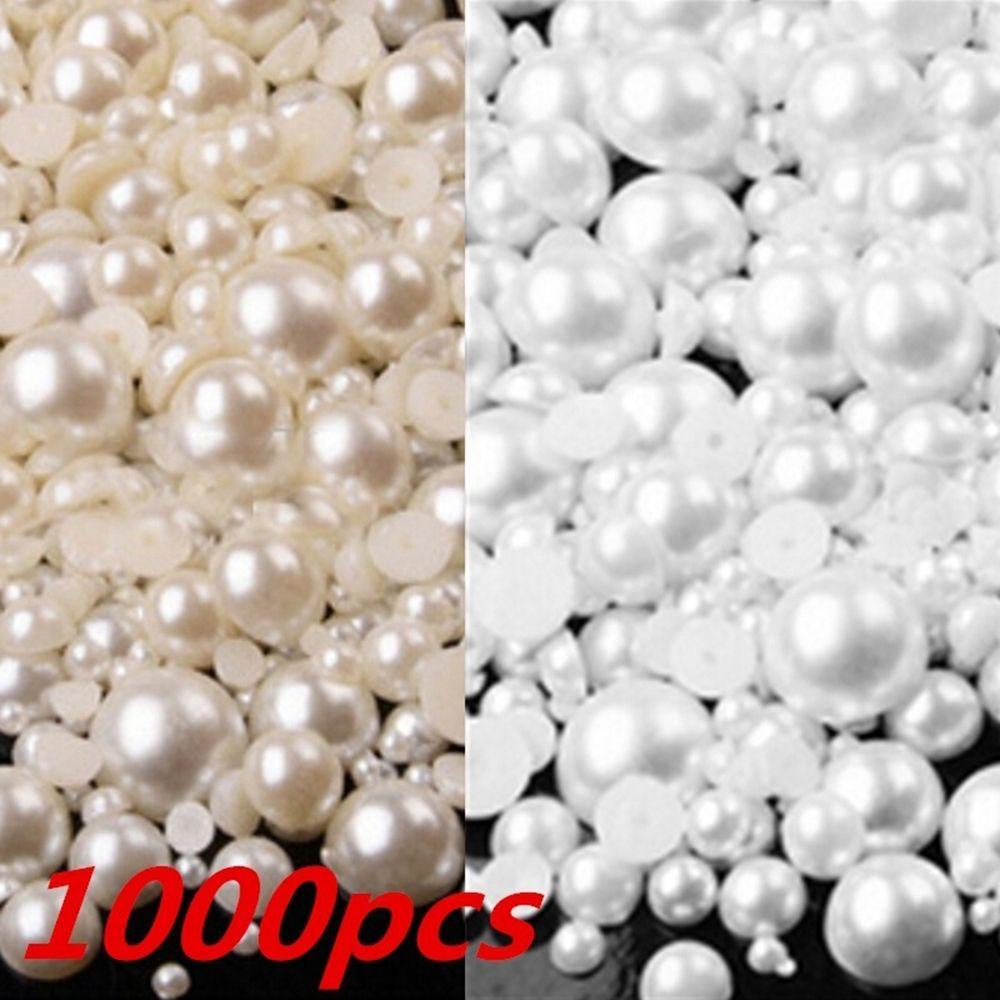 JONYE 1000 nửa Tròn. Hạt Nhựa Nhiều Kích Cỡ Đính Móng Nghệ Thuật