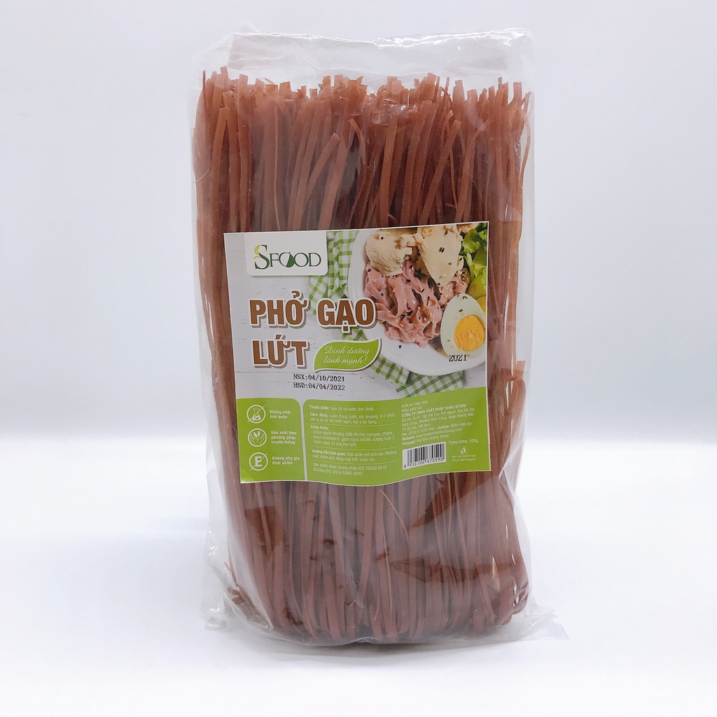 Bún gạo lứt và phở gạo lứt Sfood gói 500gram | BigBuy360 - bigbuy360.vn