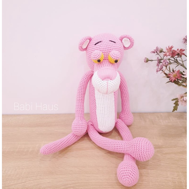 Thú móc len cao cấp - Báo hồng ♡