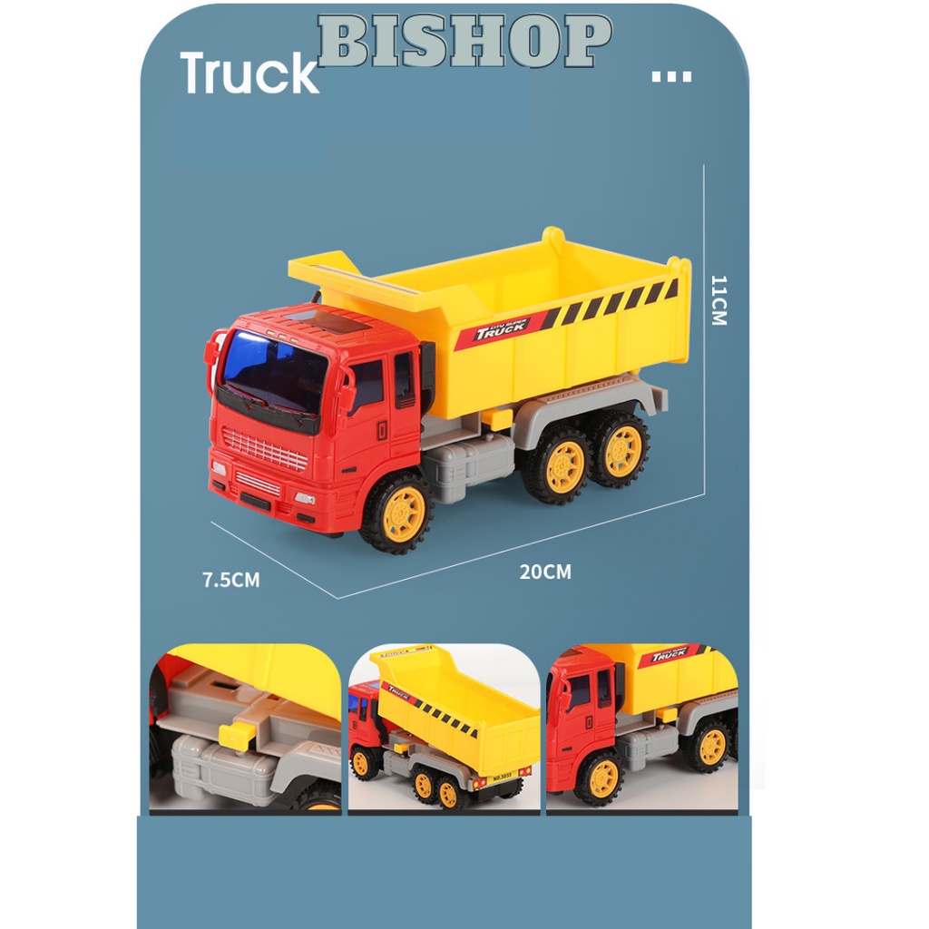 Đồ chơi ô tô mô hình set 6 xe tải công trình xây dựng cỡ lớn cho bé