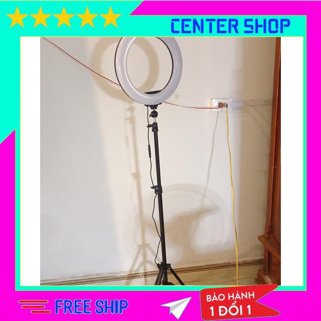 Đèn livestream 33cm hỗ trợ ánh sáng chụp ảnh, make up trang điểm, 3 chế độ sáng,đầy đủ phụ kiện - center shop | BigBuy360 - bigbuy360.vn