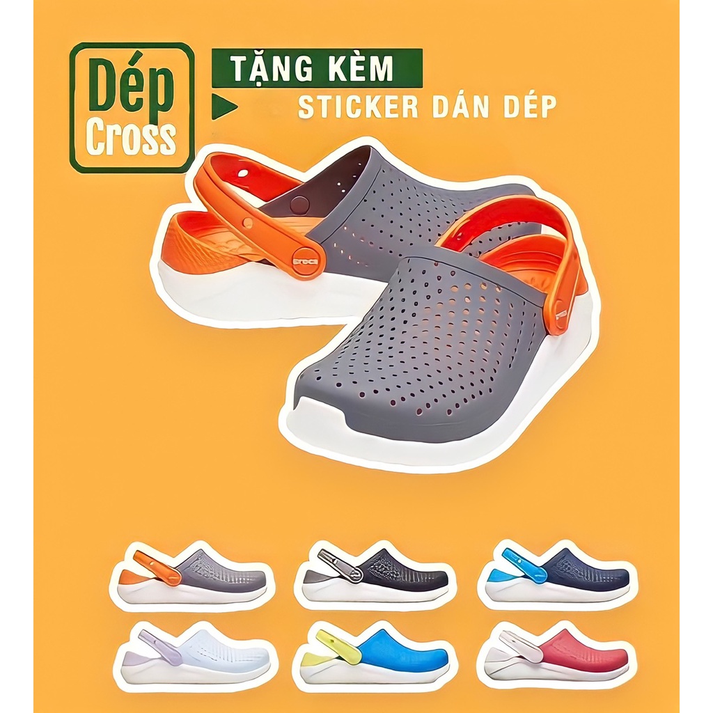 dép Cross cho bé SUCLITKID tặng thêm 6 sticker cross 25 26 27 28 29 30 32 32 33 34 35