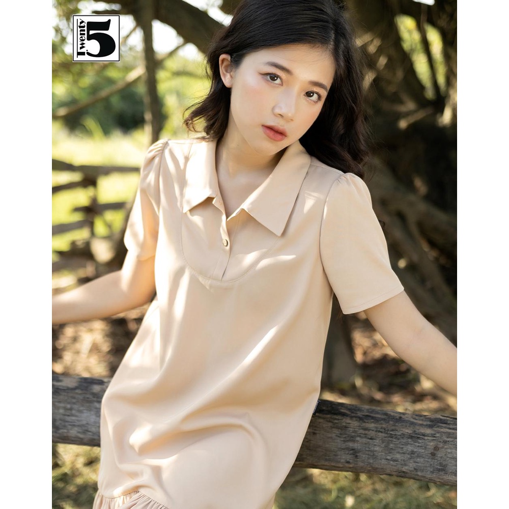 Đầm váy nữ công sở dạo phố cổ sơ mi dáng suông đuôi cá Twentyfive SD8