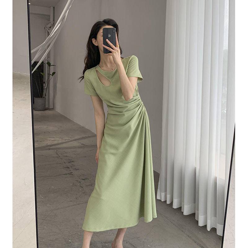 Đầm Dài Ôm Eo Khoét Rỗng Phong Cách Pháp Thời Trang Mùa Hè Mới