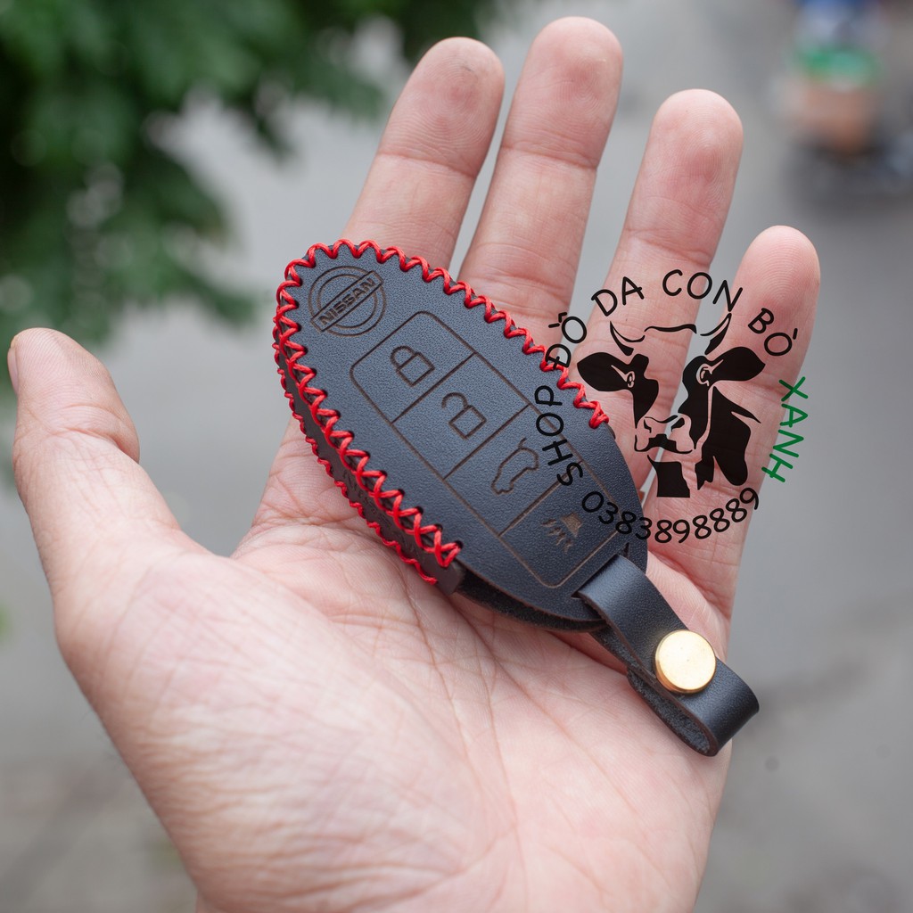 Bao Da Chìa Khoá Nissan Xtrail, Teana, Kicks, Navara, Sunny, Almera Handmade Da Thật 002