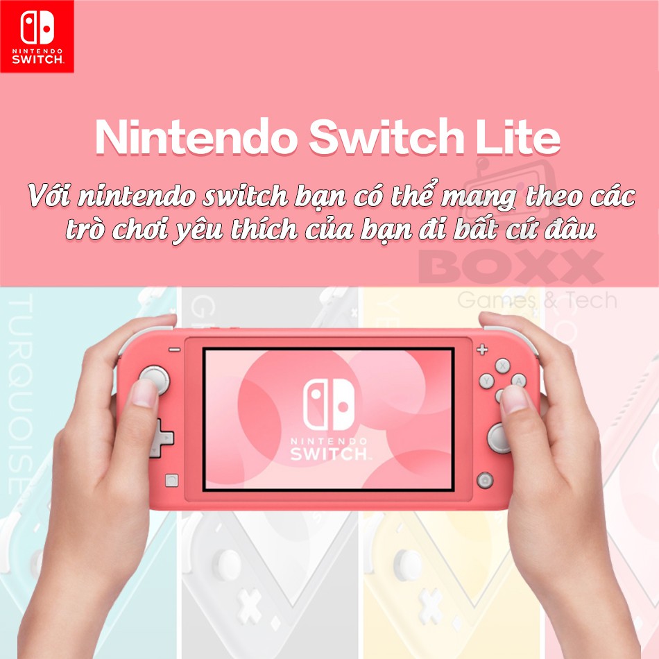 Máy chơi game Nintendo Switch Lite Màu Coral, bảo hành 12 tháng kèm quà tặng