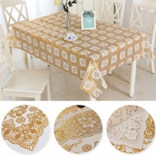 Khăn Trải Bàn Ăn Nhũ Vàng (1m2x1m6) Chống Thấm Sang Trọng