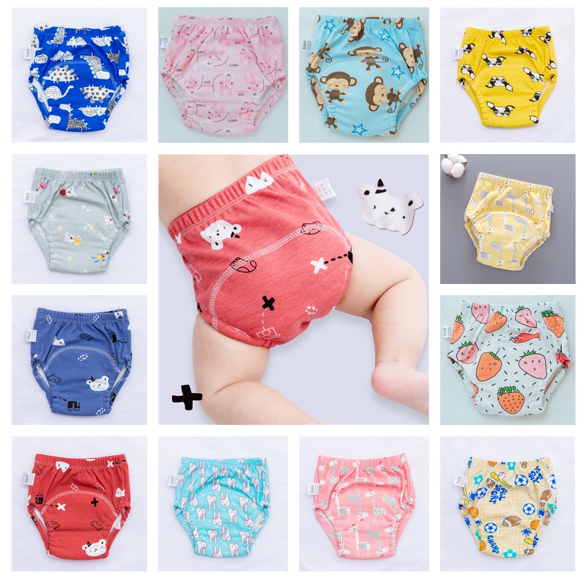 Quần lót tập đi vệ sinh vải cotton 100% 6 lớp dành cho bé sơ sinh size s m l