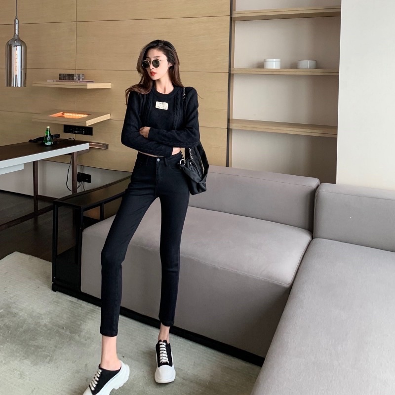 Quần SKINNY Trơn - Rách Gối Phong Cách Ulzzang Q8