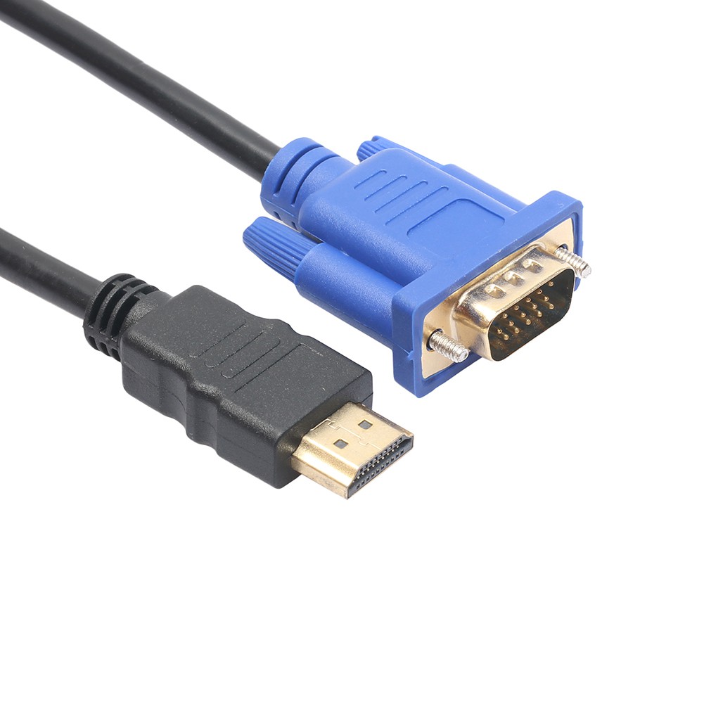 DECEBLE HDMI Gold Male To VGA HD Male 15Pin Adapter 1080P Converter Cable 6FT