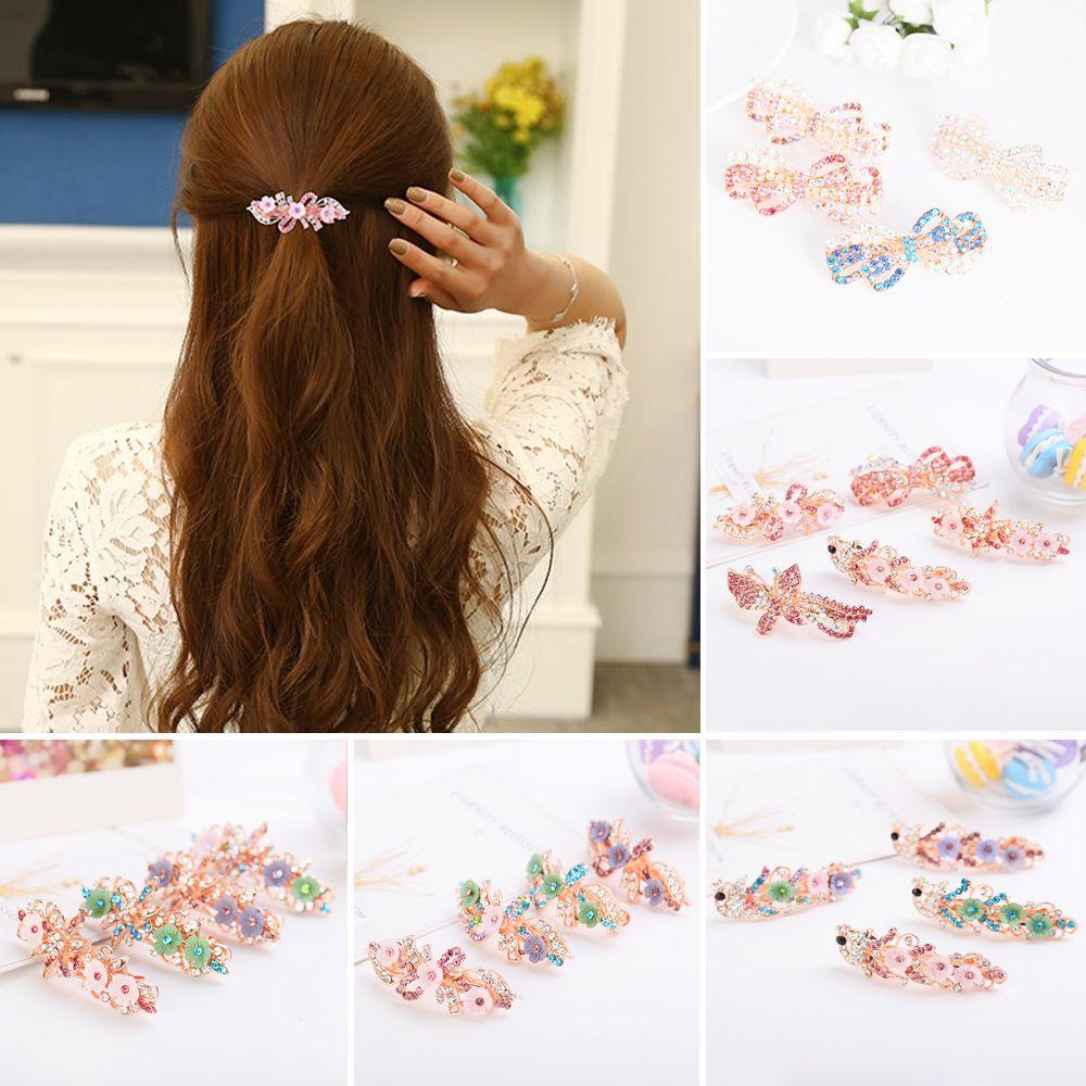 Kẹp Tóc Nơ Đính Kim Tuyến Lấp Lánh Cho Nữ