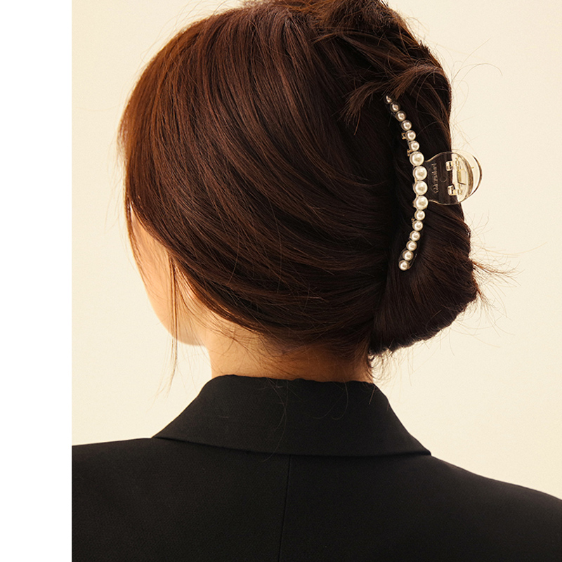 Kẹp bấu tóc đính hạt ngọc trai giả thời trang xinh xắn cho nữ