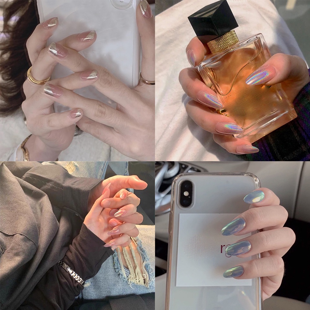 [Hàng mới về] Hộp 24 móng tay giả phong cách nghệ thuật trang trí thời trang cho nữ