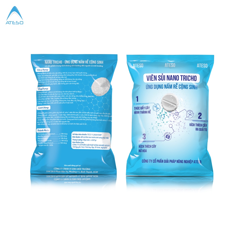 Trichodemar & Nấm Rễ Cộng Sinh Kích Thích Sinh Trưởng Tự Nhiên Hạn Chế Bệnh Nấm Cây Trồng (50gram)