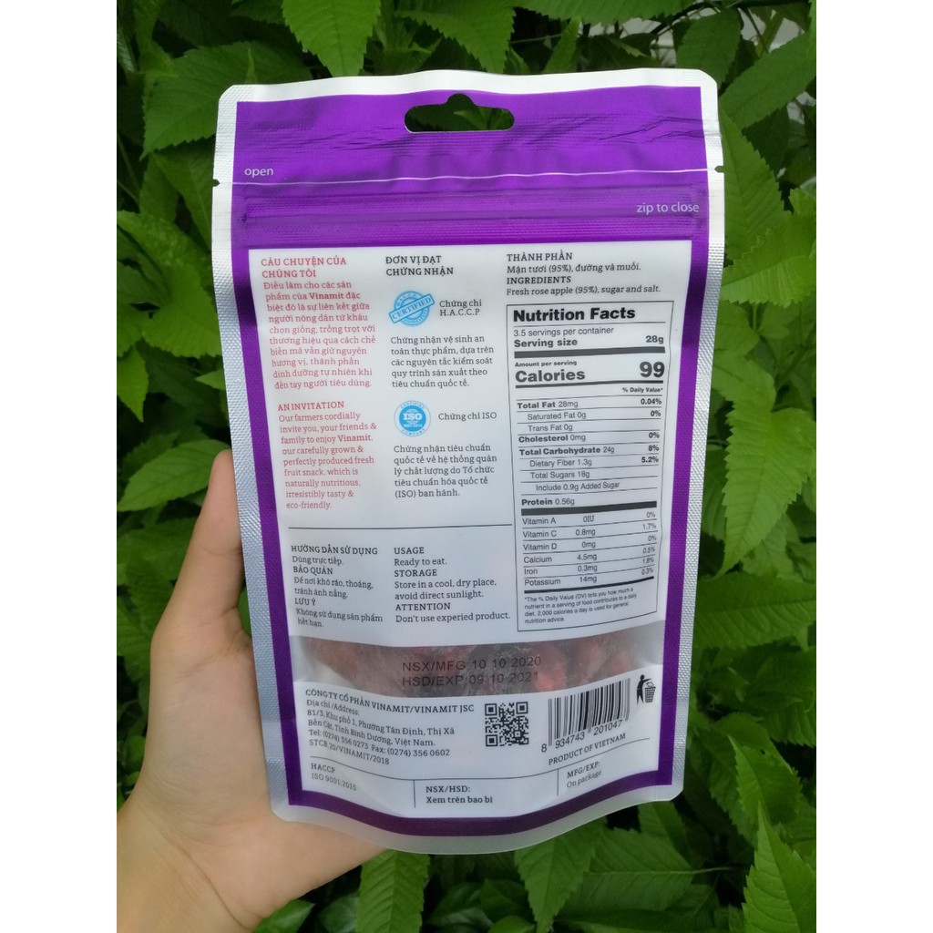 Mận sấy dẻo Vinamit 100g mận thơm ngon mềm dẻo