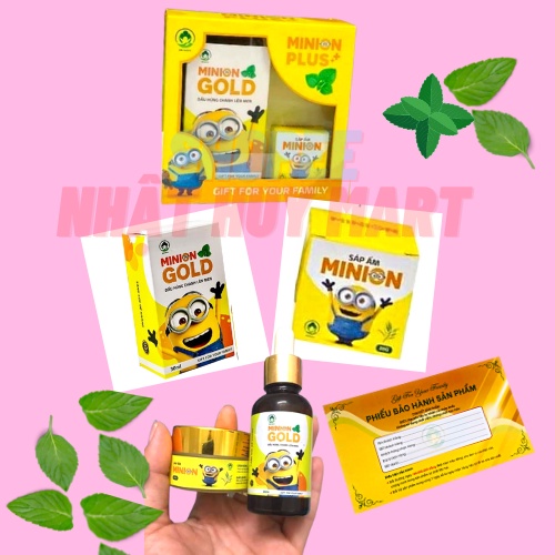 Combo dầu húng chanh minion và sáp ấm minion - combo minion plus