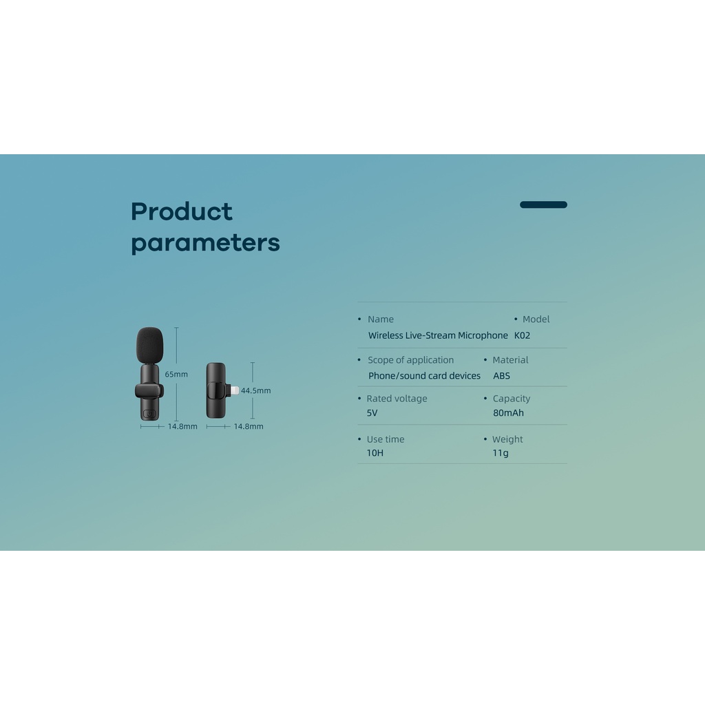 Bộ Microphone Live-Stream không dây Remax K02 cổng LN của Táo / TypeC (Đen) - Hãng phân phối chính thức