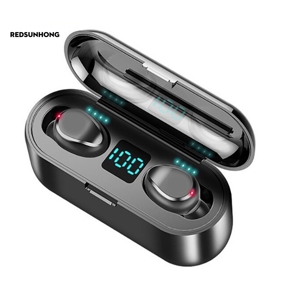 Tai Nghe Nhét Tai Không Dây Bluetooth 5.0 Mini Màn Hình LED Kỹ Thuật Số Phong Cách Thể Thao Giảm Cân