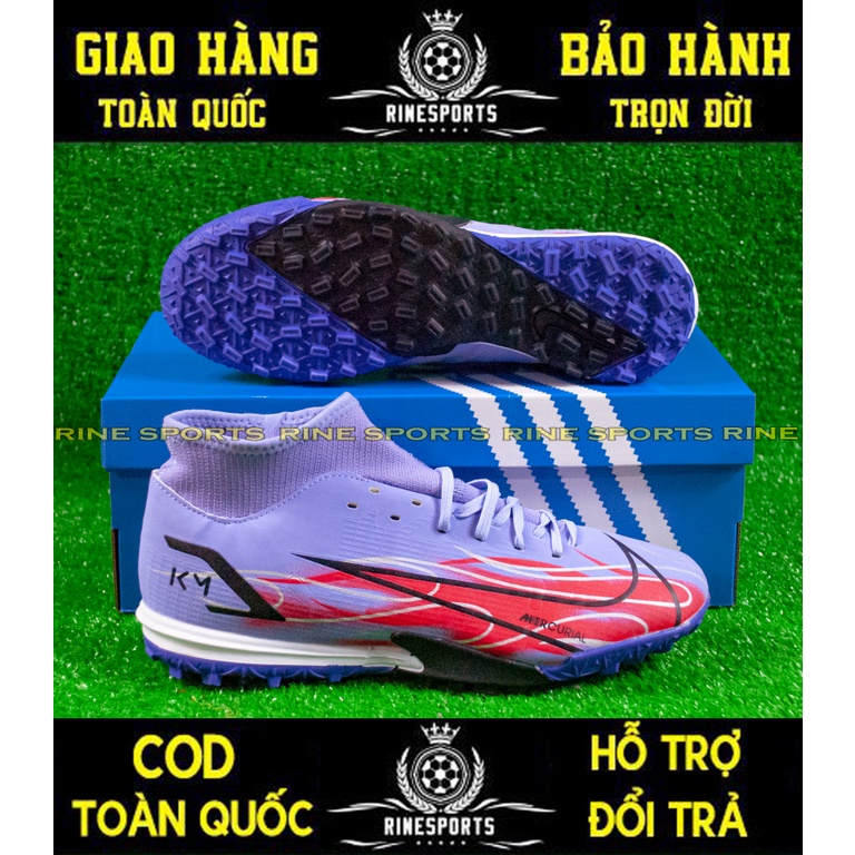 GIÀY BÓNG ĐÁ NHÂN TẠO (TF)SUPERFLY 8 ACADEMY MÀU TÍM HÀNG SUPER THAILAND
