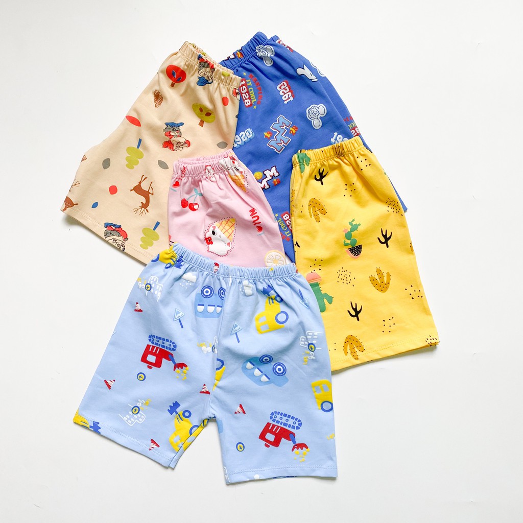 Bộ Ngắn Tay MINKY MOM COTTON 100% In Họa Tiết Nhỏ Toàn Thân TN-IN36