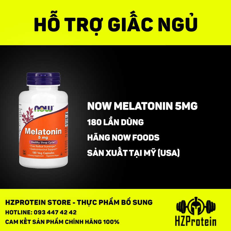 NOW MELATONIN 5mg - THỰC PHẨM CHỨC NĂNG HỖ TRỢ ĐIỀU HÒA GIẤC NGỦ, GIÚP NGỦ  SÂU, NGỦ NGON (180 VIÊN) tại TP. Hồ Chí Minh