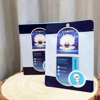 Mặt nạ ngọc trai đen FOODAHOLIC BLACKPEARL MOISTURIZING ESSENTIAL Chính hãng có Bill