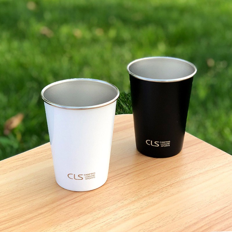 Set 4 cốc thép không gỉ 350ml an toàn tiện dụng khi đi dã ngoại