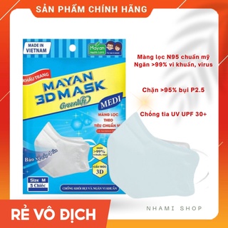 5 CÁI KHẨU TRANG MAYAN 3D MASK N95