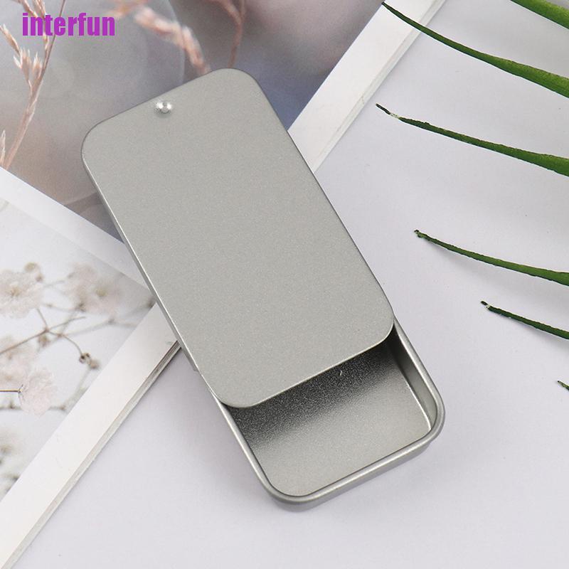 Hộp Thiếc Rỗng Hình Chữ Nhật Mini Đựng Son Môi / Kem / Kem