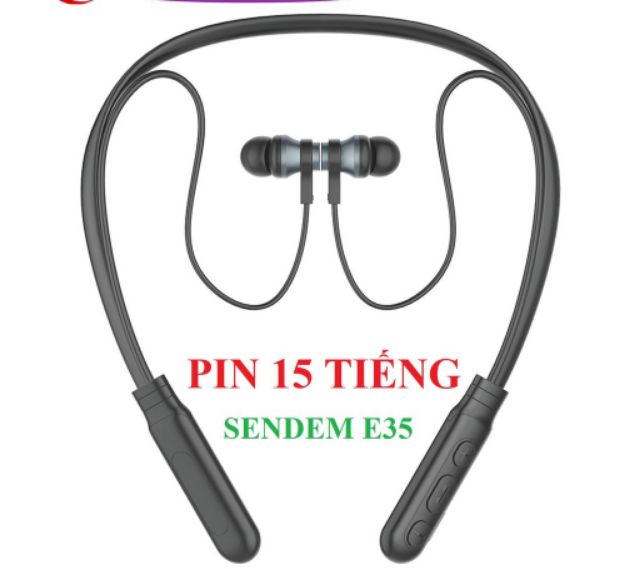 Tai nghe bluetooth thể thao Sendem e35 PH16 SD design bluetooth v 5.0 pin 7 giờ