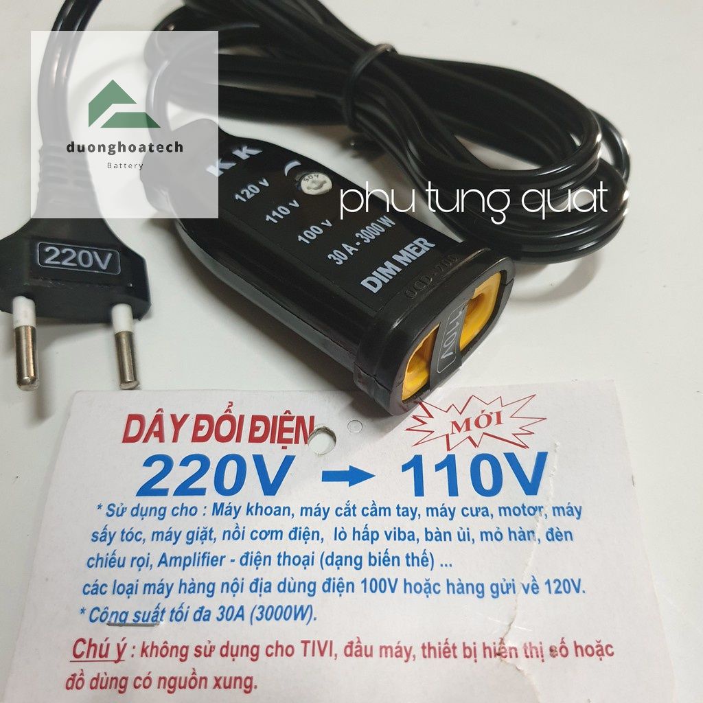 Dây đổi nguồn 3000W - Chuyển điện 220V ra 110V 100V 120V - Ổ cắm giảm áp hàng Nhật - Mỹ nội địa - Biến thế mạch cản Dimm