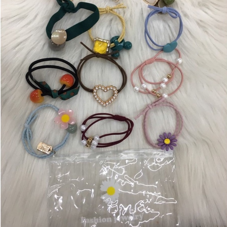 Dây Buộc Tóc - Sét 10 Dây Nơ (Chun) Buộc Tóc Nữ T2 - #dây buộctóc