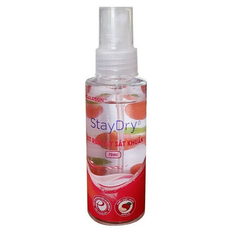 Xịt rửa tay sát khuẩn 70ml StayDry - McGoldson - Việt Nam