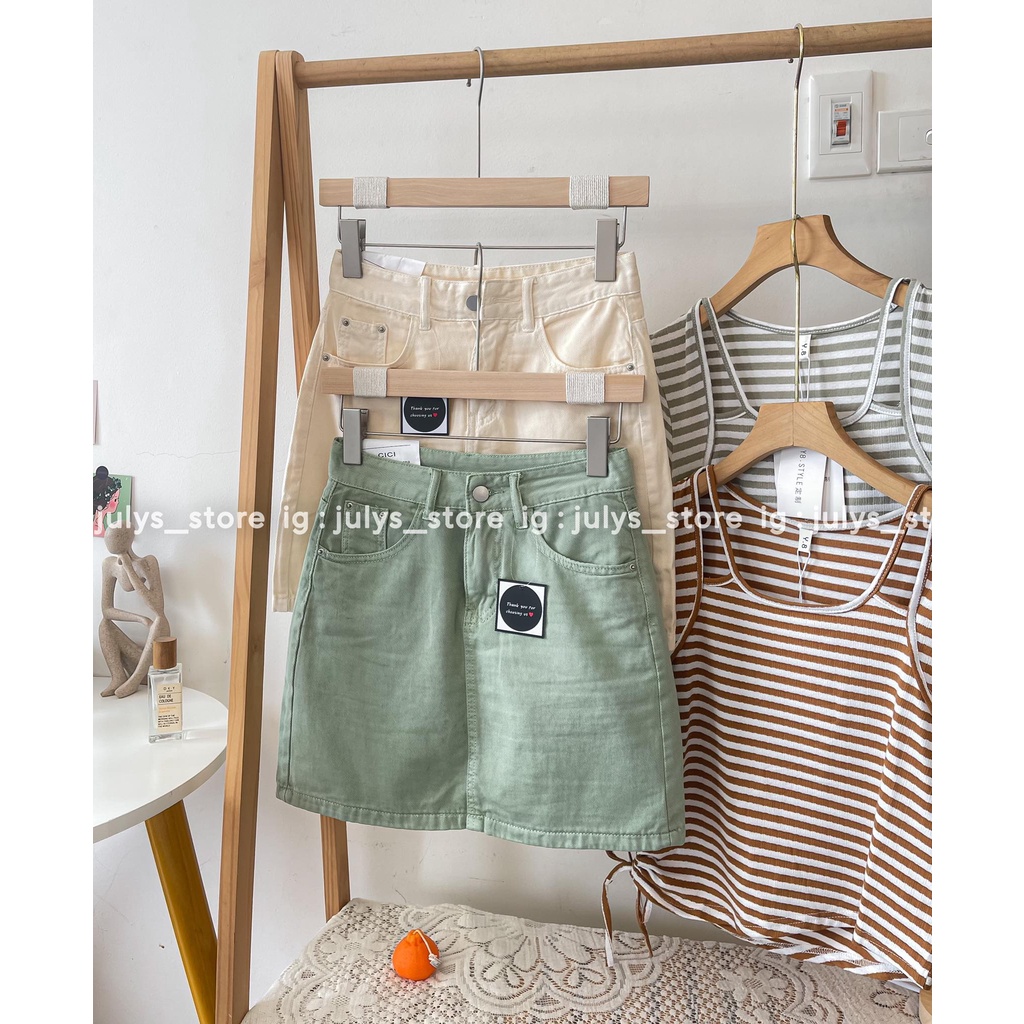 Chân váy jeans dáng A ngắn (ảnh thật kèm video)