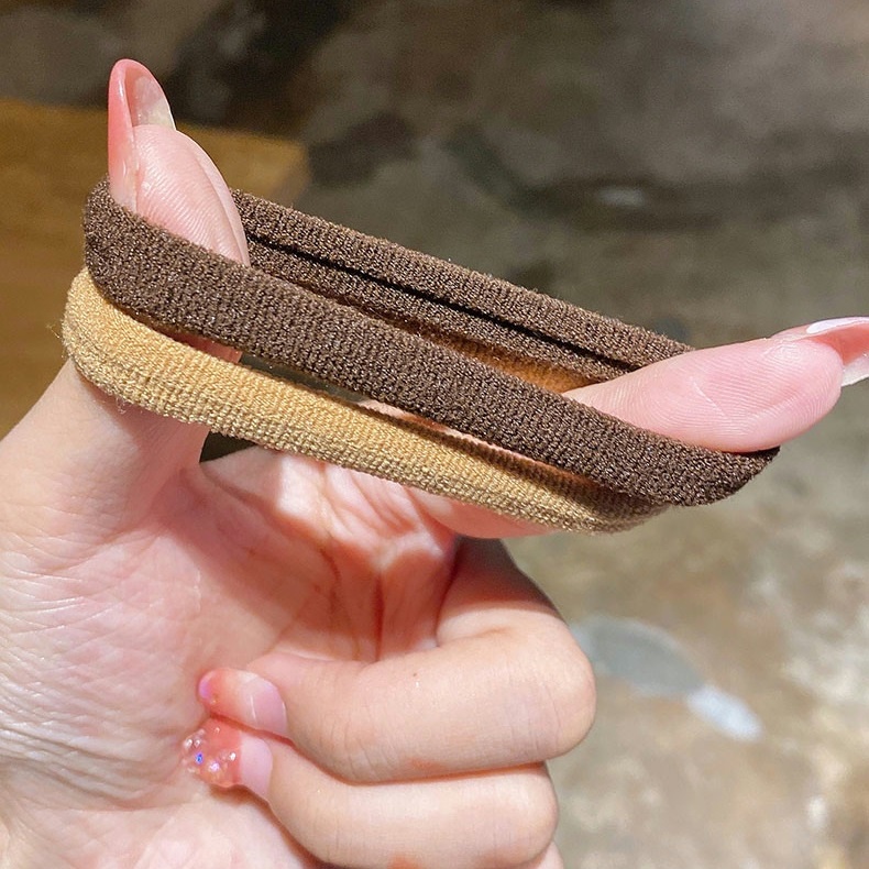 Combo 20 chun buộc tóc vải - dây cột tóc nhiều màu tặng kèm ống đựng để bảo quản (BTV20)