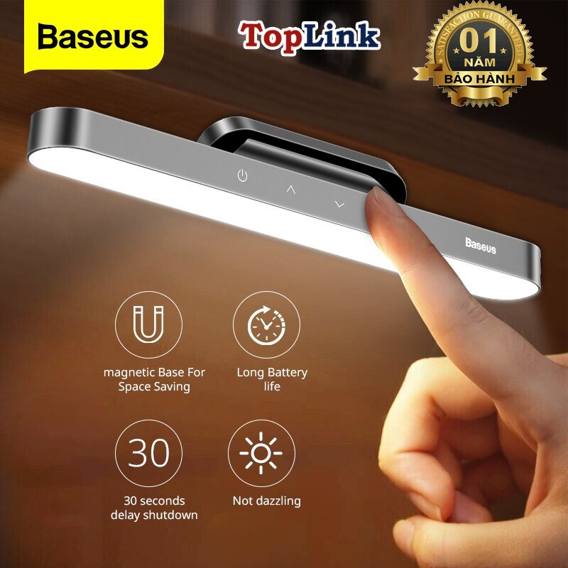 Đèn Led Tích Điện Treo Tường Không Dây 1800mah Baseus DGXC-C0G Cảm Ứng Hít Mạnh Bề Mặt Sắt 3 Chế Độ Sáng